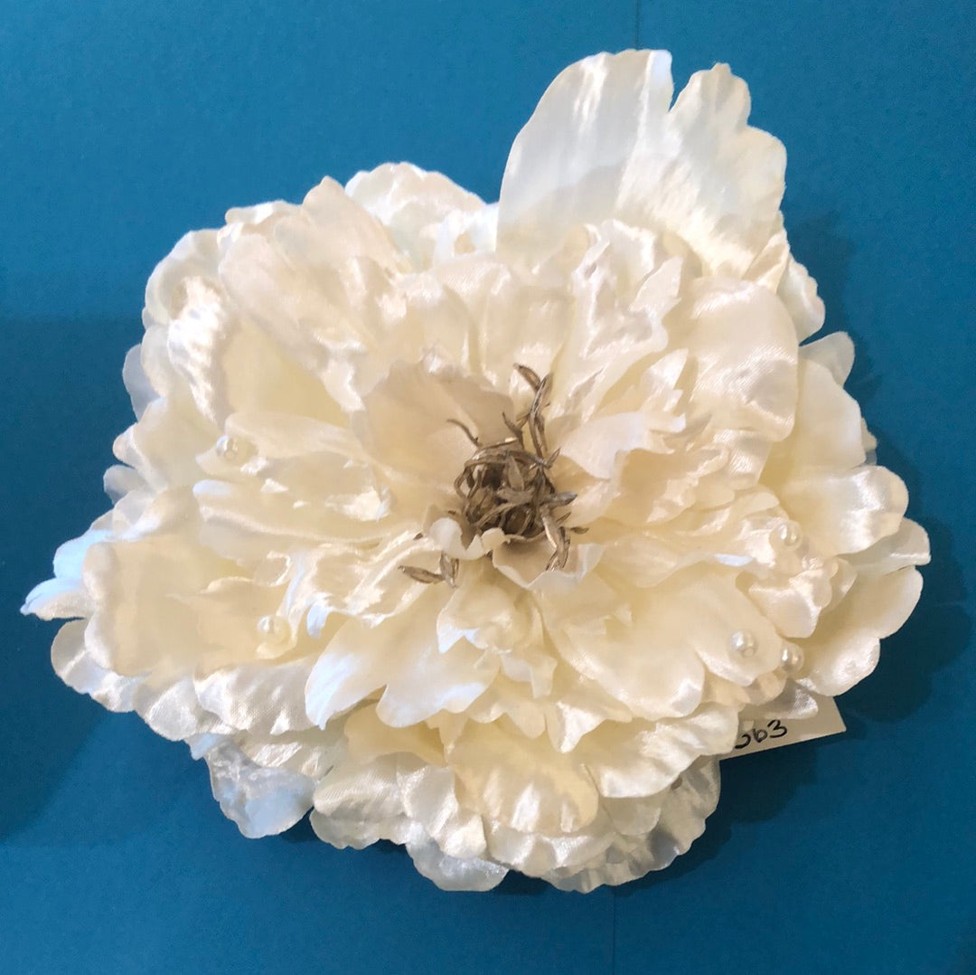 Tart Deco Large Ivory Clip Hair Flower