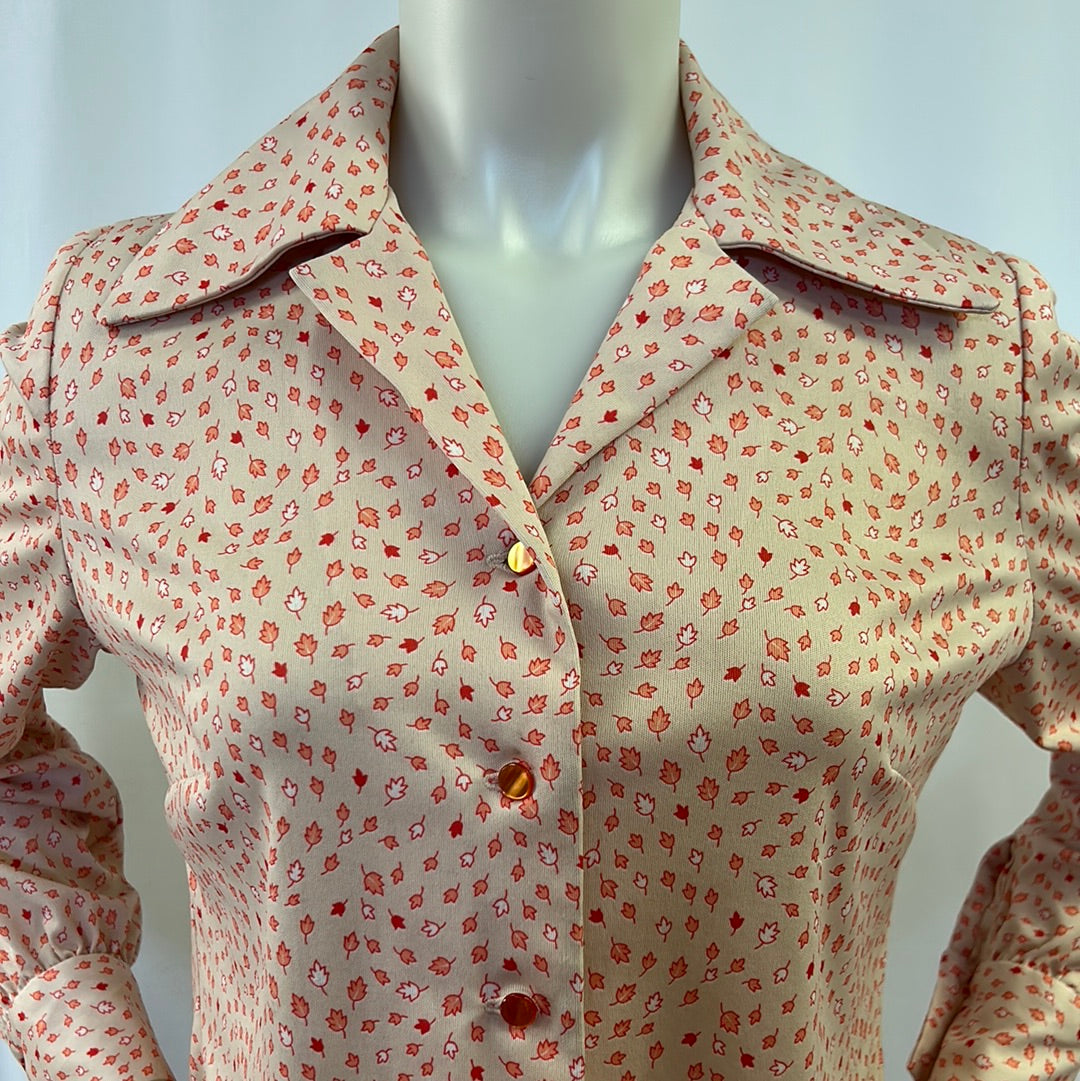 70s Autumn Leaf Longsleeve Top