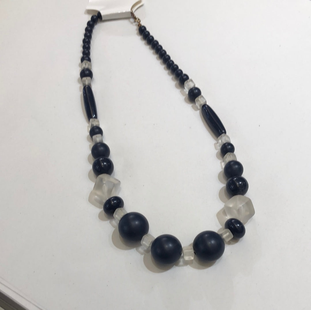 Blue and clear necklace