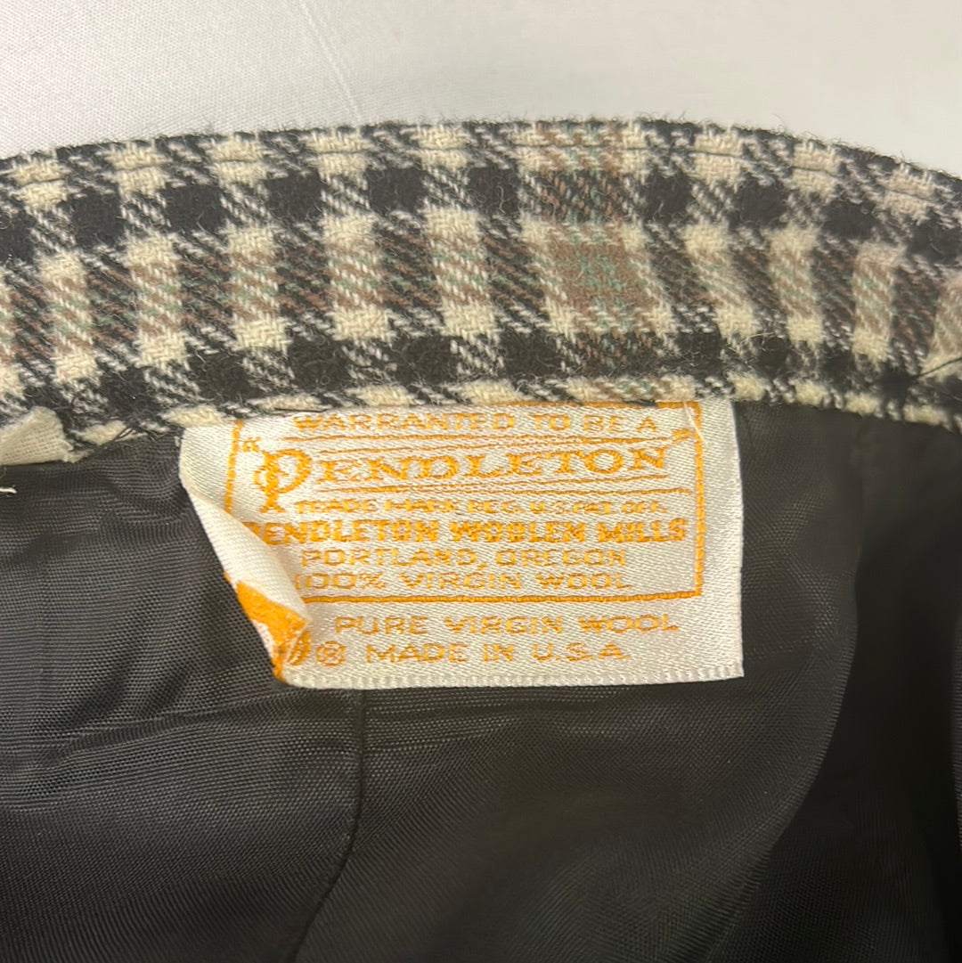 70s Plaid Pendleton wool skirt