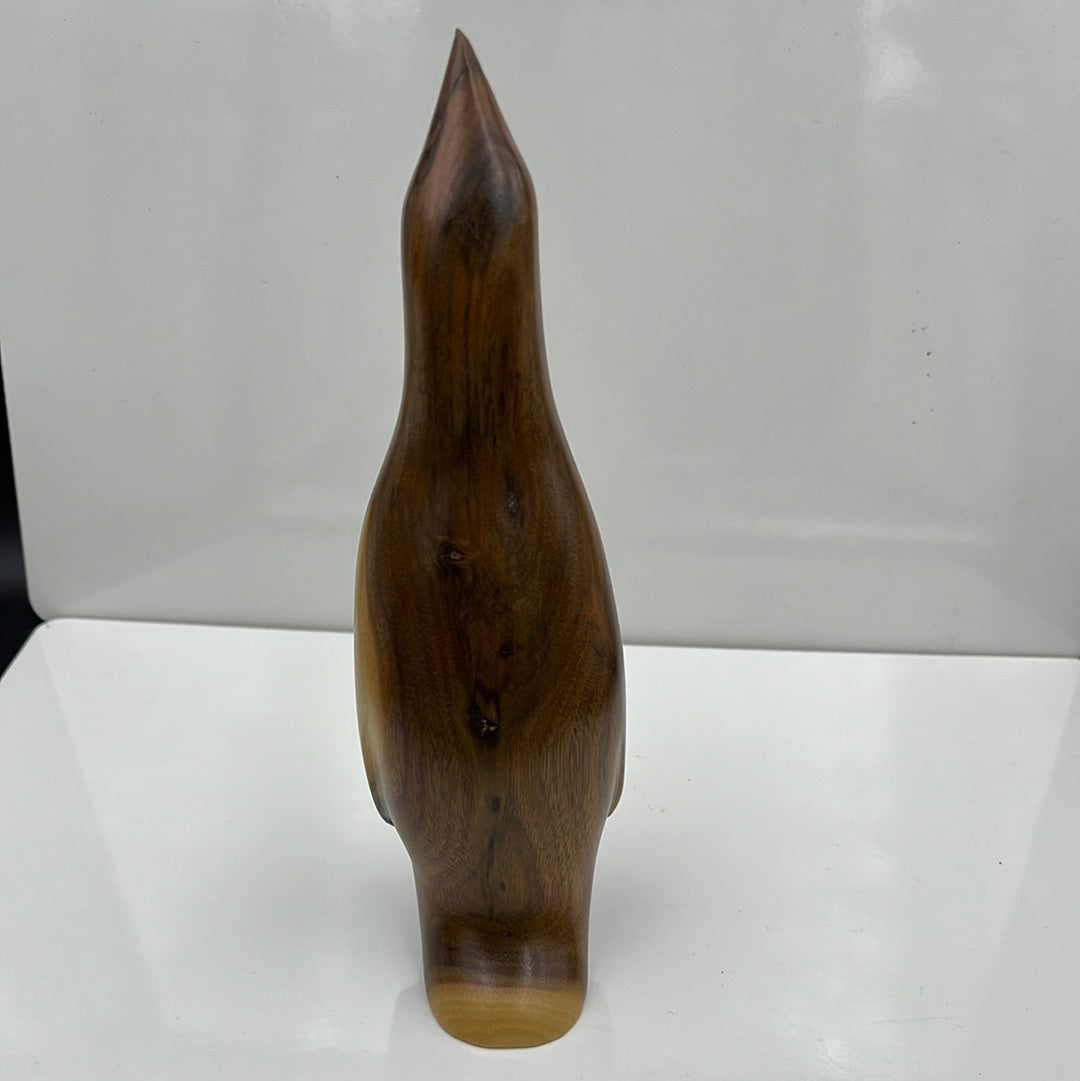 Solid Wood Penguin Figurine