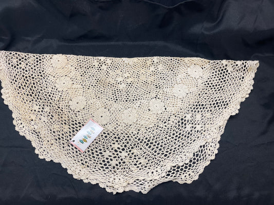 Crocheted Lace Round Tablecloth