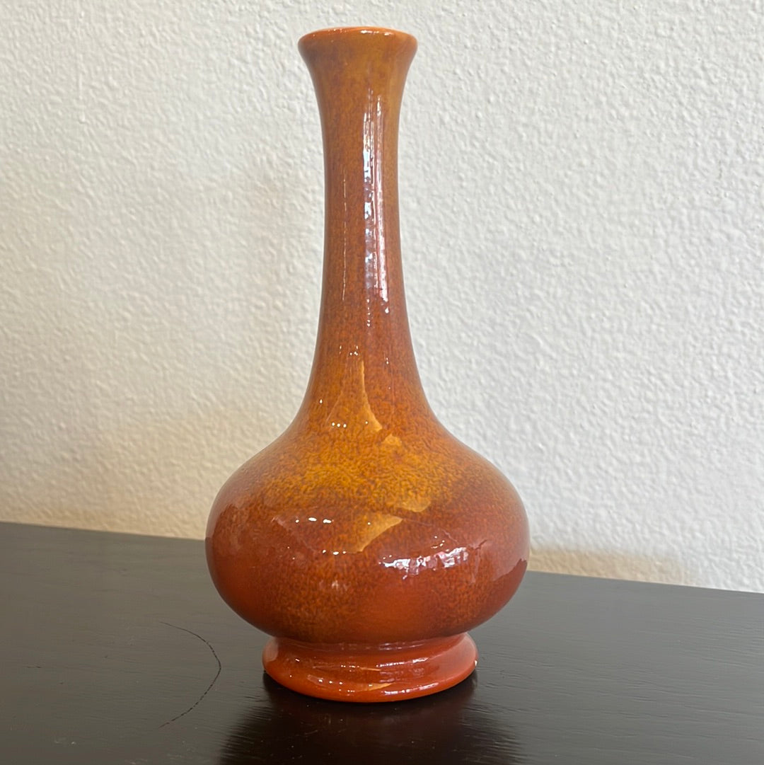 Orange Haeger vase