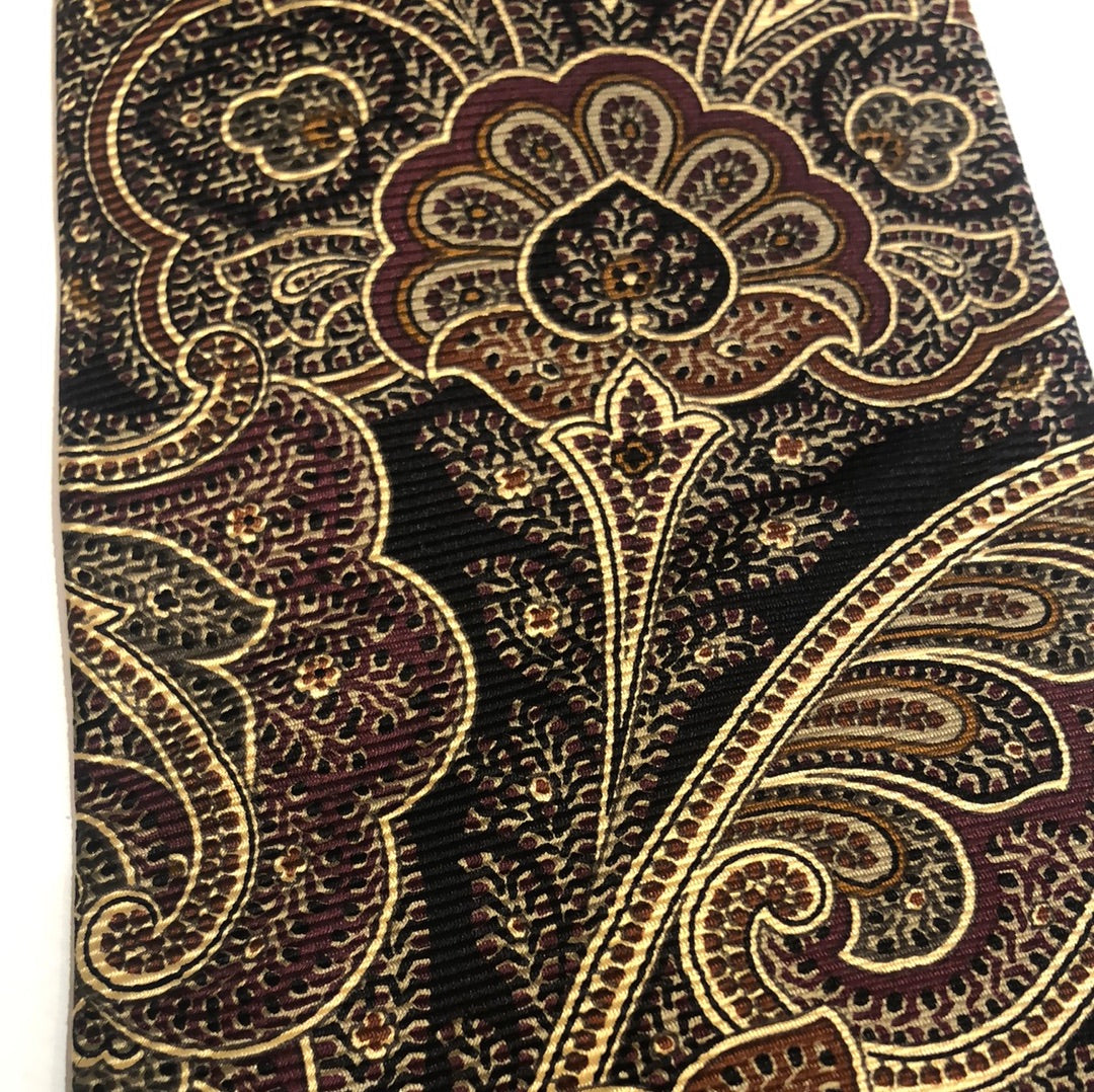 Black and Natural Paisley Tie