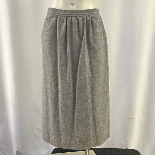 Gray Wool Skirt