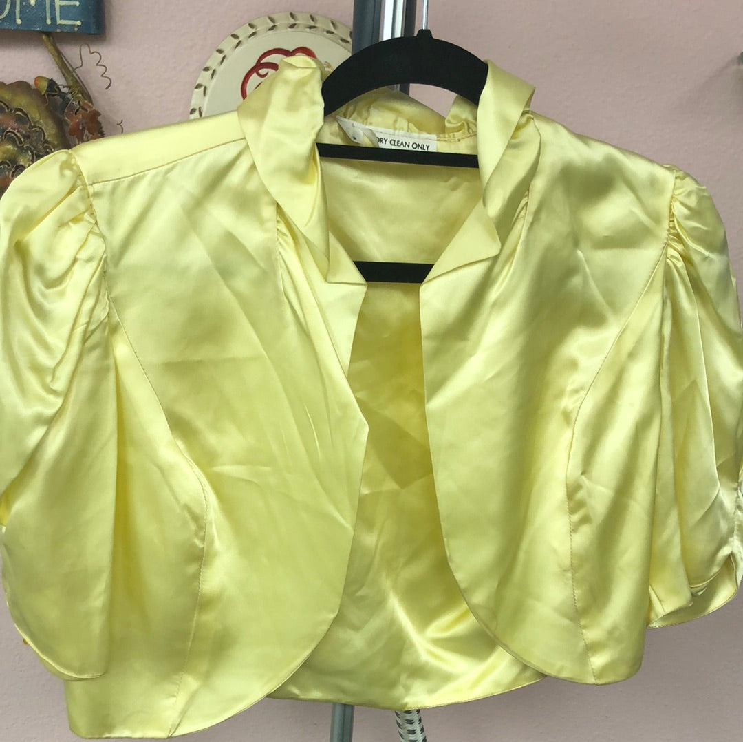 Made by Johnny Women's Short Sleeve Cropped Bolero Shrug Open Cardigan L  MUSTARD - Walmart.com