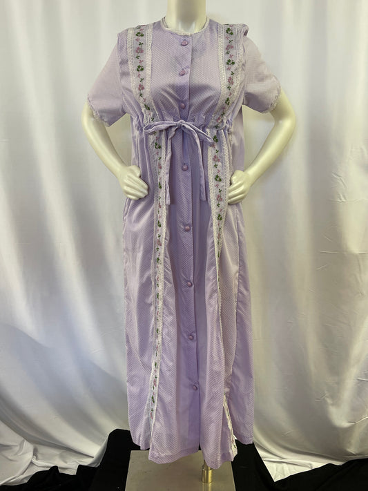 Lavender Swiss Dot Maxi Dress