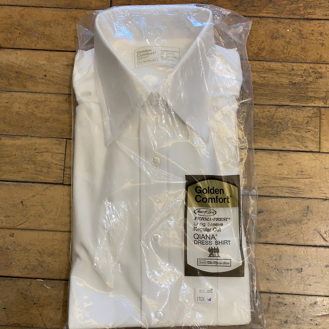 Men’s Sears Collared White Dress Shirt