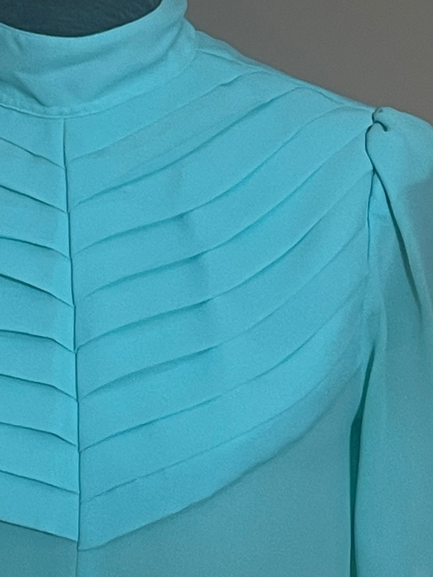 80s Aqua Blouse