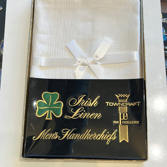 3pk Irish linen Men’s handkerchiefs