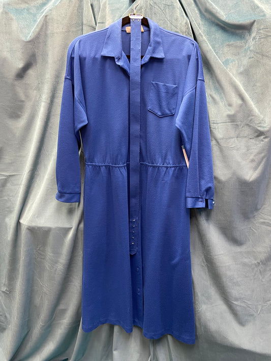80's Royal Blue shirt dress