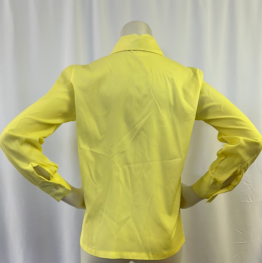 70s Canary Yellow Blouse