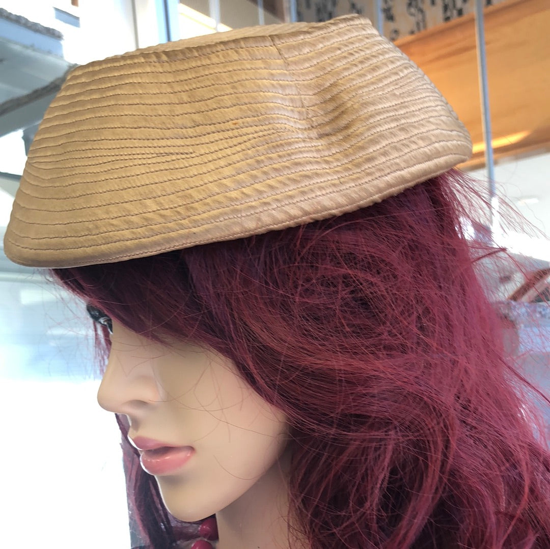 Gold stitched detail hat