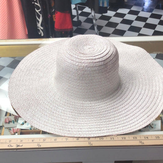 White Woven Wide Brim Sun Hat