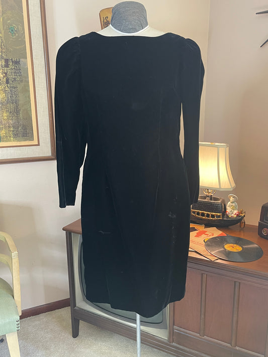 Black Velvet Cocktail Dress