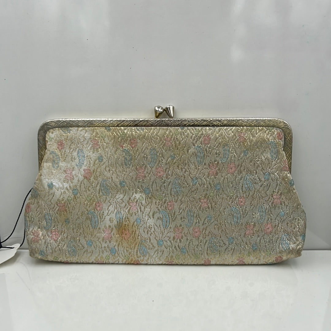 50s Embroidered Patterned Clutch