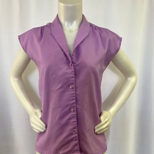 Lavender Button-Up Blouse