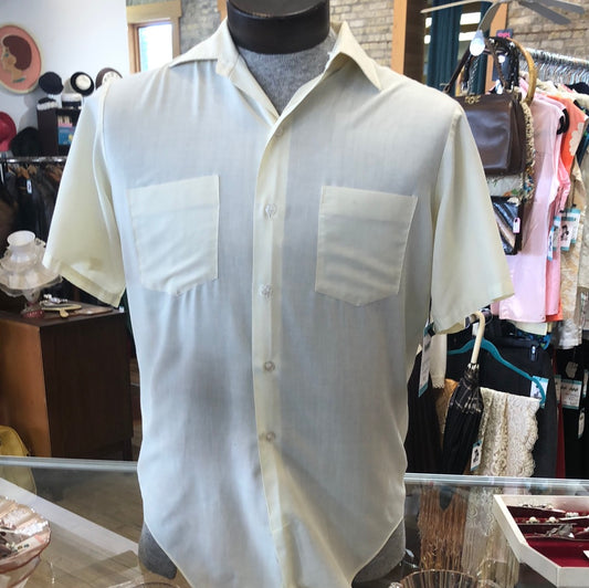 Men’s Light Yellow Button-Up shirt