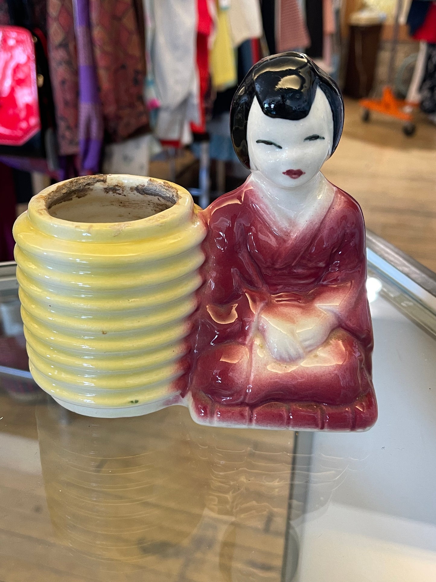 Asian Chalkware Figurine