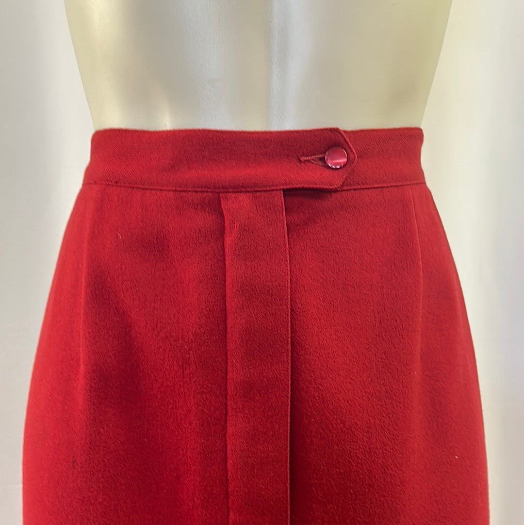 50s Red straight Pendleton Skirt