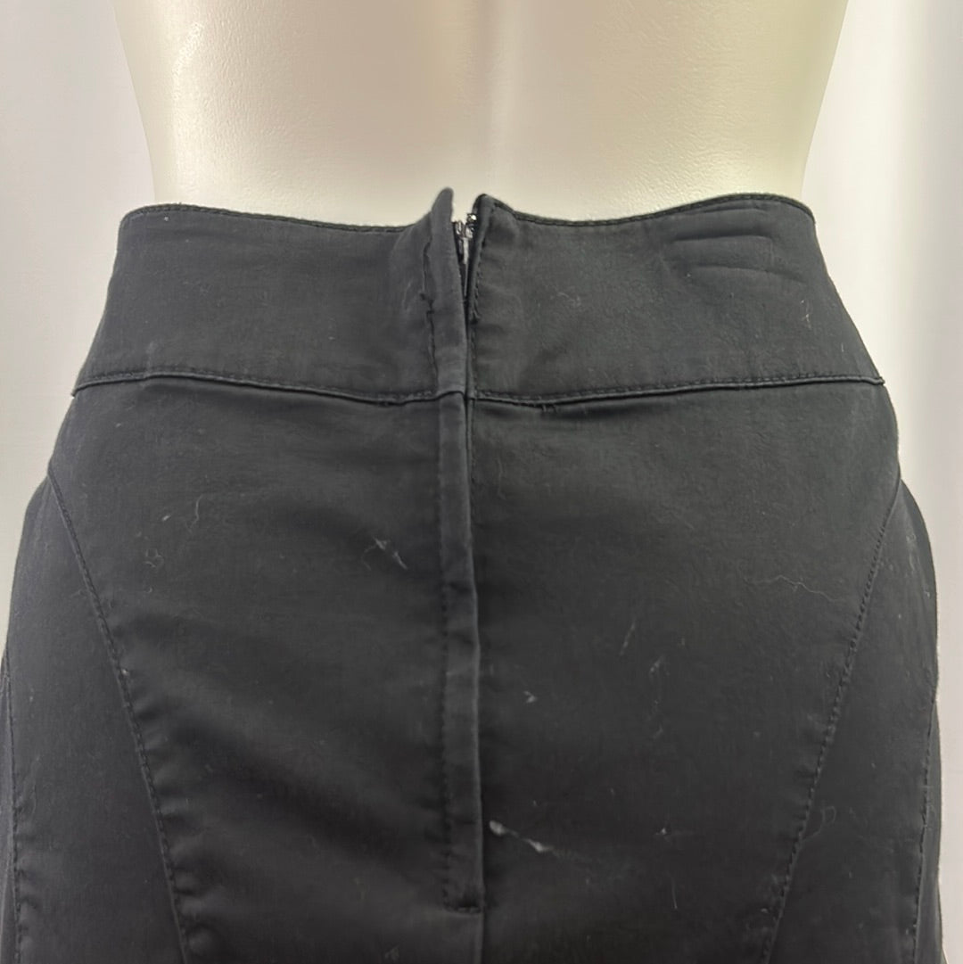 Reproduction Black Knee Length Skirt