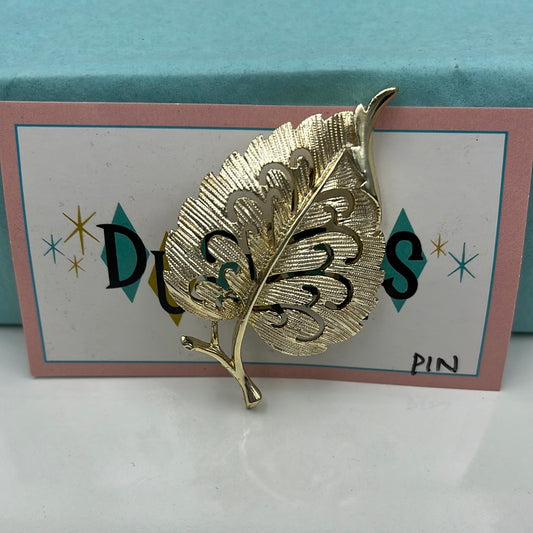 Gold Leaf Pin with cutouts