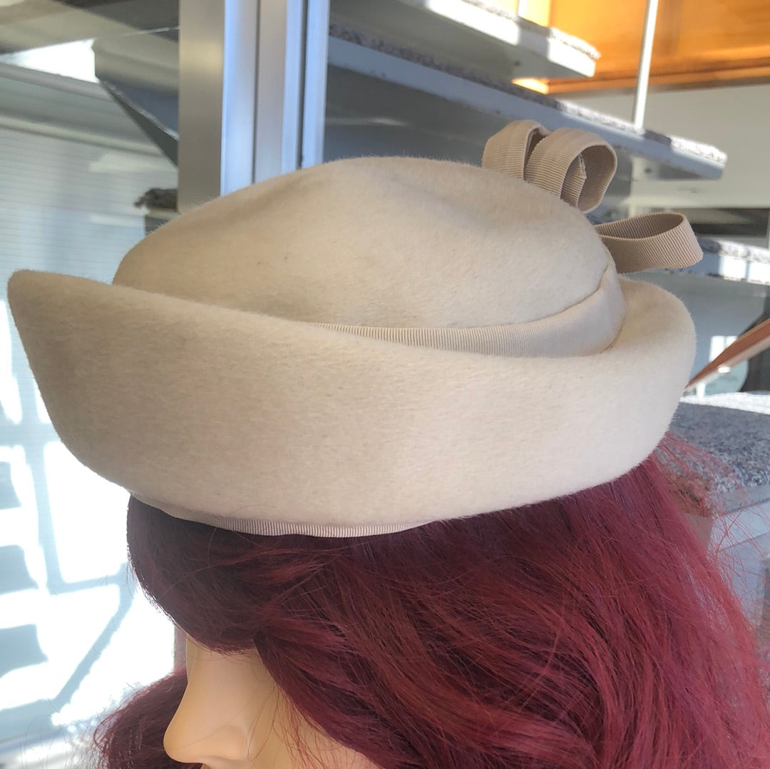 Taupe Wool Hat By Mr John Classic New York Paris