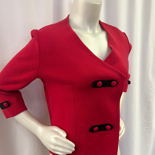 Cerise Colored Button-Up Blazer