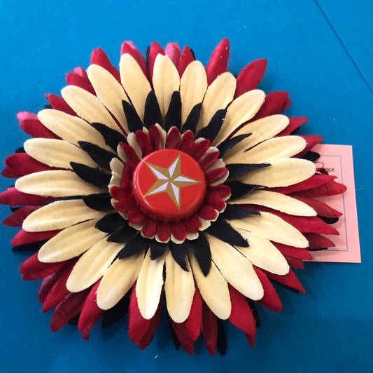 Red, Yellow and Black Hair Flower