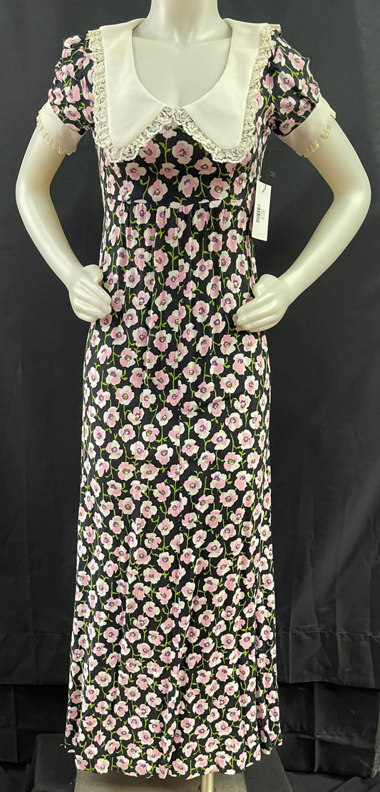 70s Full Length Pansy Gown