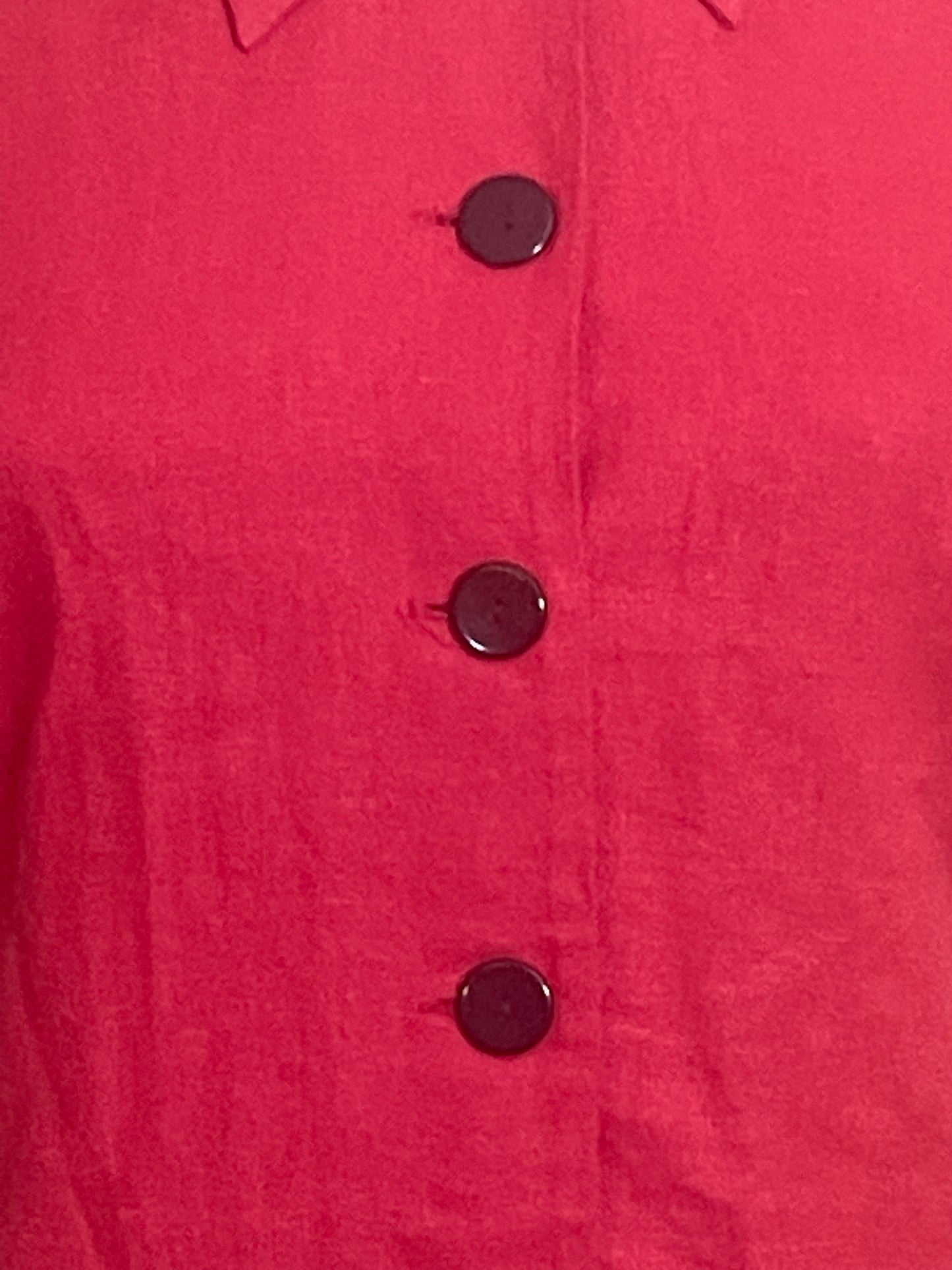 Red Button Down Blouse