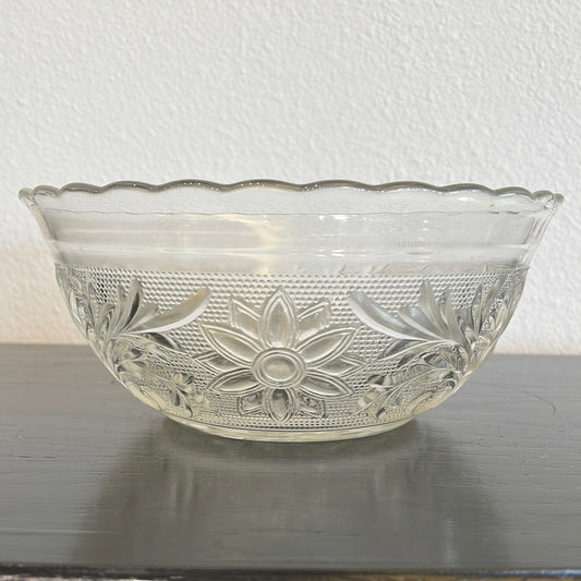 Floral Patterned Glass Bowl