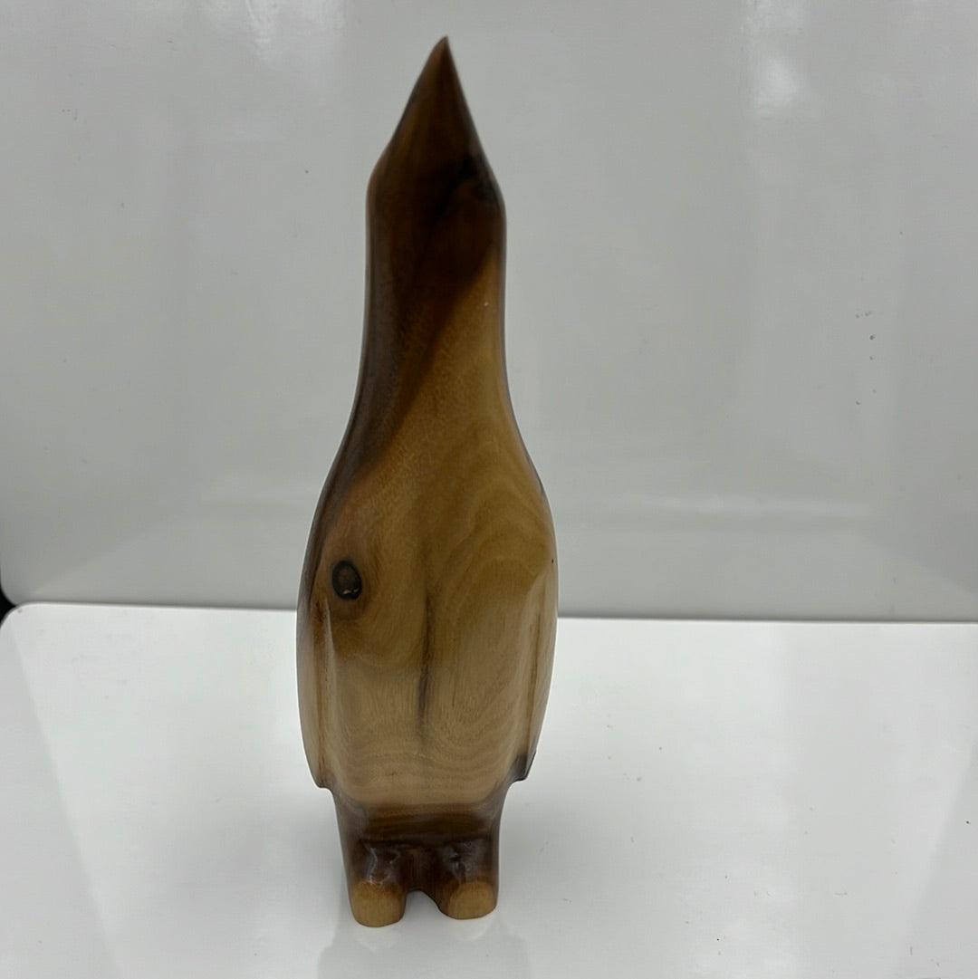 Solid Wood Penguin Figurine