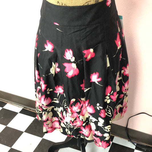 Black Skirt with Hot Pink Floral