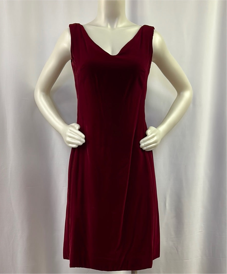 Maroon Velvet Dress