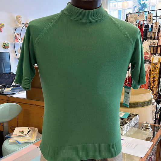 Solid Emerald Green Knit Shirt