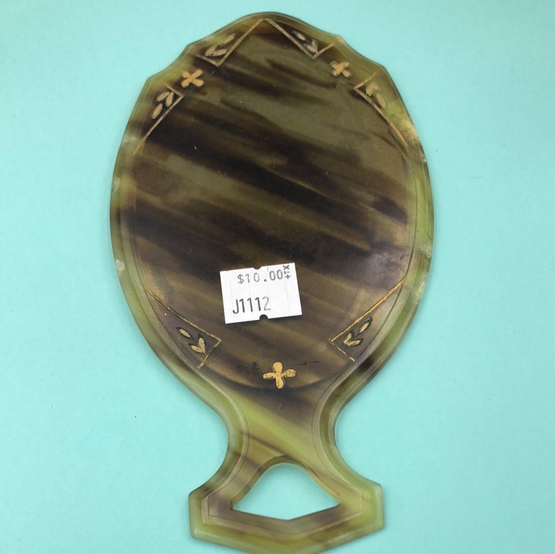 Oval hand mirror