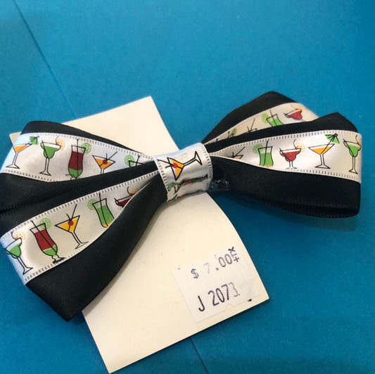 Cocktail hair bow with clip
