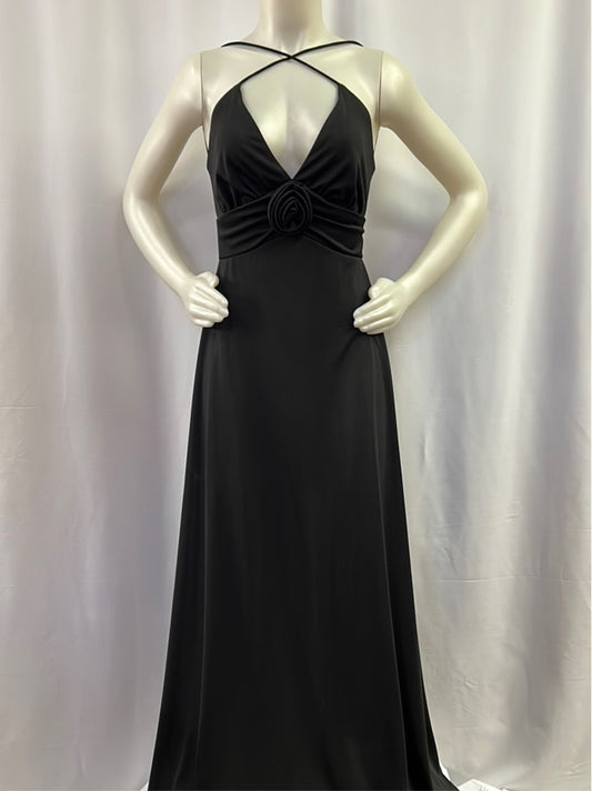 Stretchy Black Strap Dress
