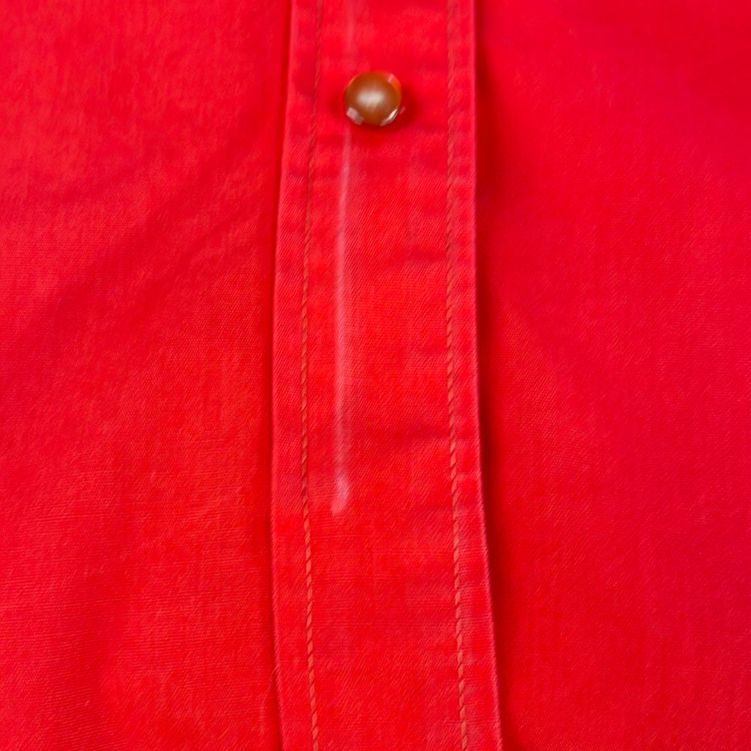 Red Zip Front Blouse