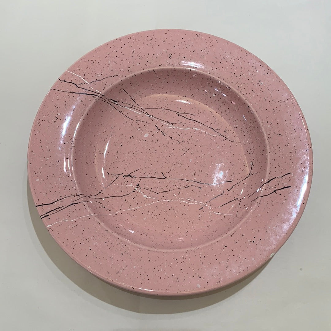80s Pink Splatter Plate/Bowl