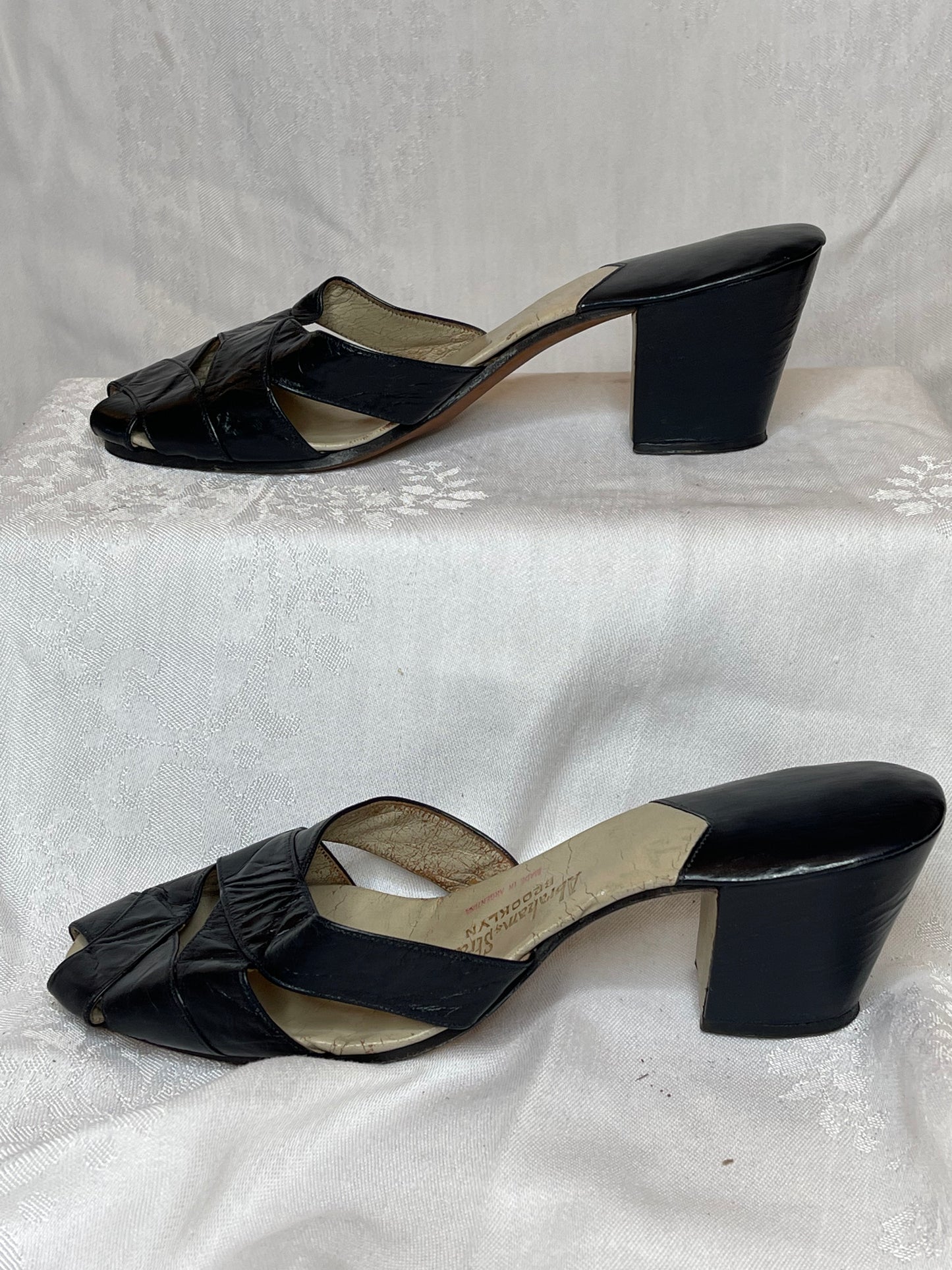 40s strappy mules