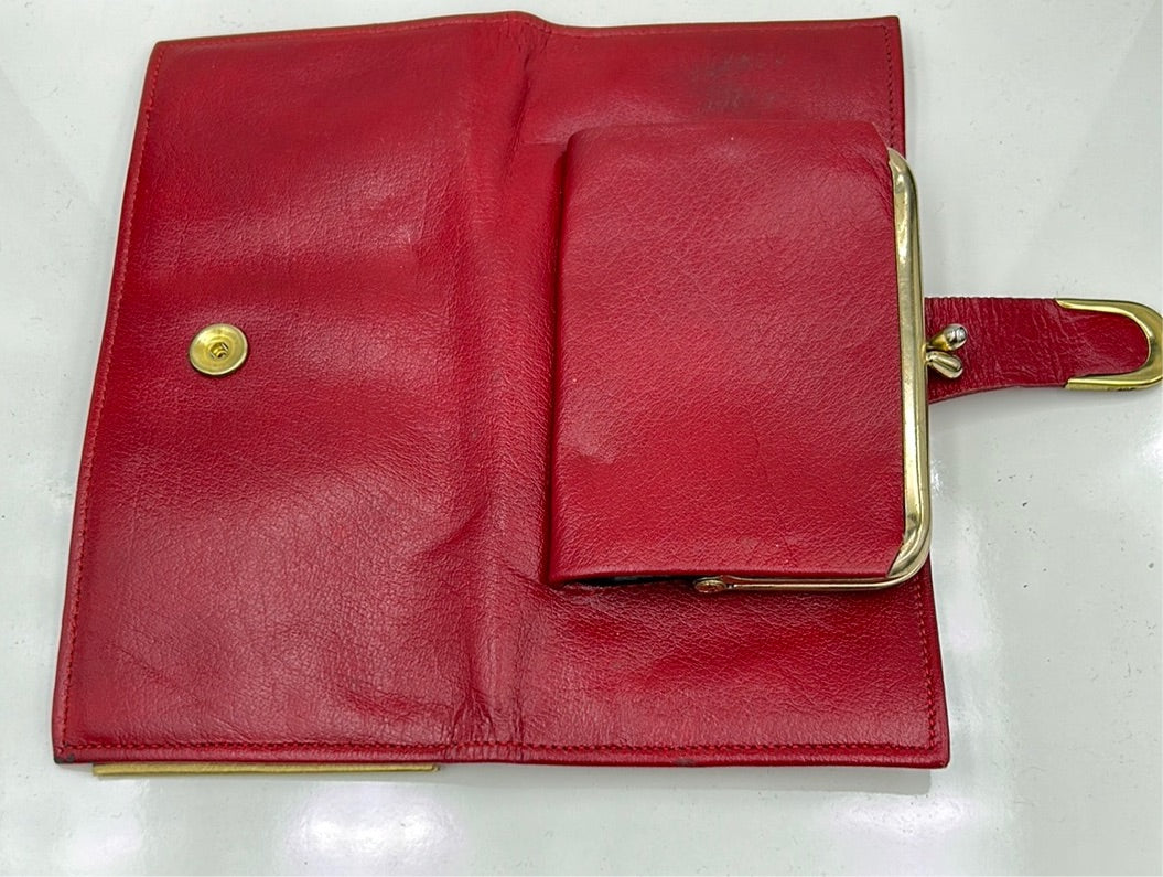 80s Red Leather Wallet