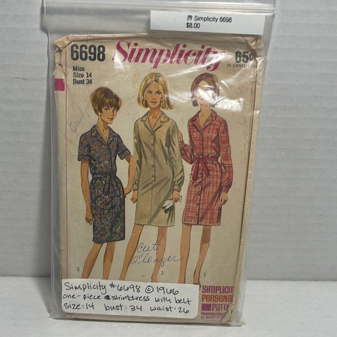 Simplicity 6698