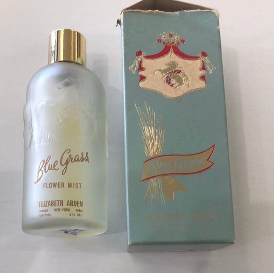 Blue Grass Flower Mist by Elizabeth Arden bottle and box