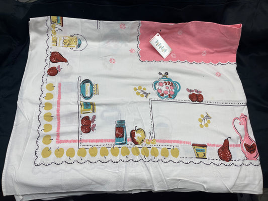Fun Pink & White Tablecloth