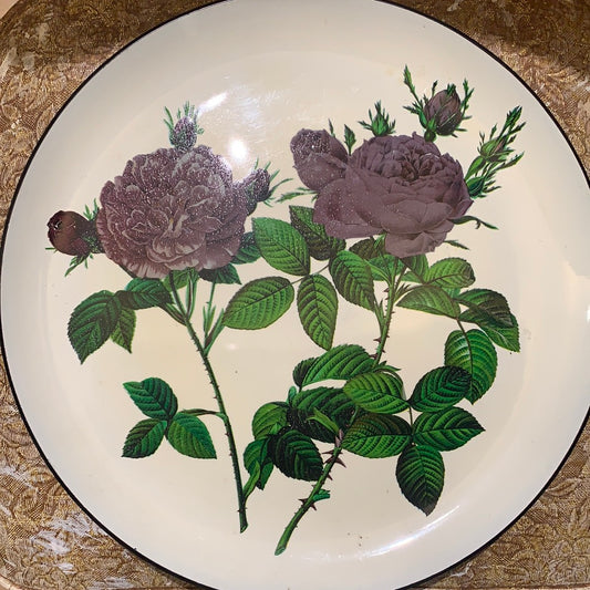 Acrylic Purple Rose Platter