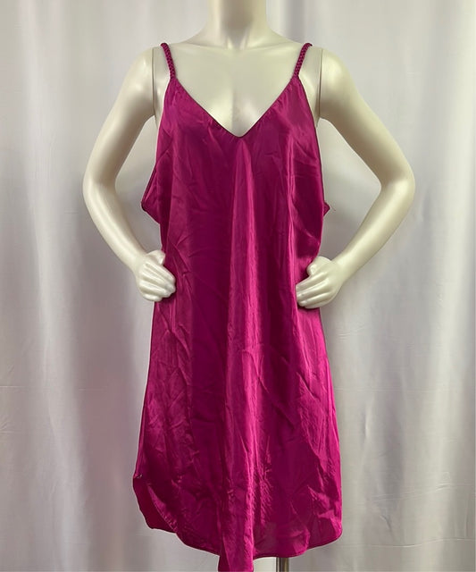 Satin Magenta Slip
