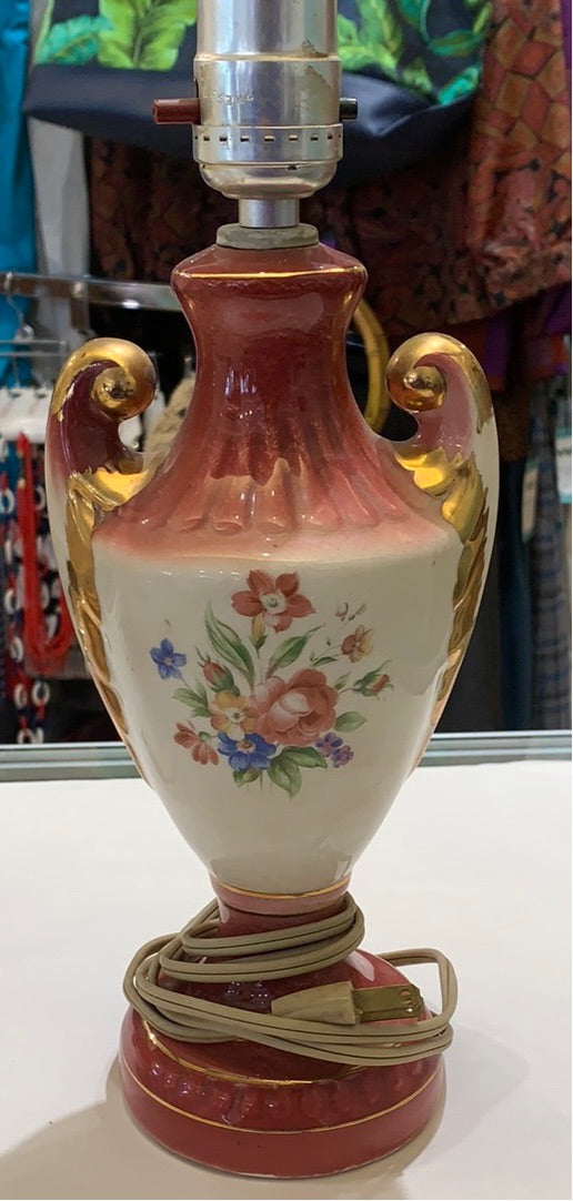 Ceramic Floral Lamp Set