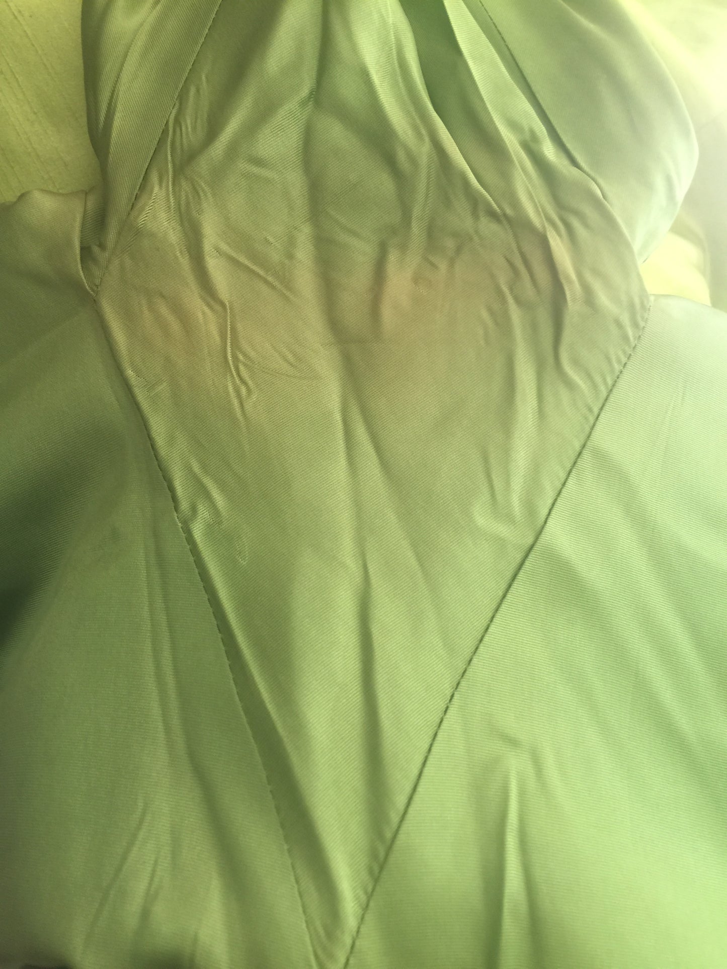 Green silk full length dress set